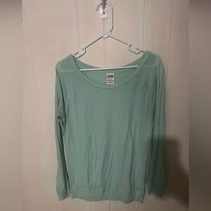 PINK Victoria's Secret Light Green Sweatshirt